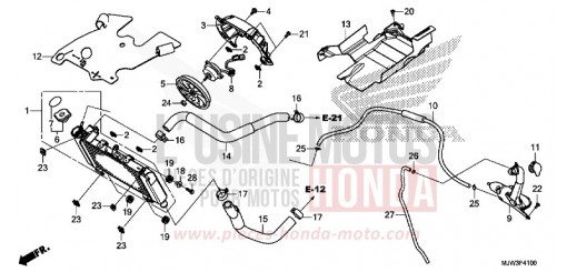 RADIATEUR CB500XAG de 2016